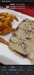 Filet de Bœuf - Sauce au poivre - Pomme de terre Pont-Neuf.